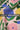 Blotchy Multicolor Floral Pattern Printed Natural Muslin Silk Fabric