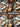 Coffee Brown Floral Pattern Printed Natural Muslin Silk Fabric