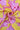 Yellow Pink Floral Pattern Printed Natural Muslin Silk Fabric