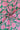 Pink and Green Geomatric Floral Pattern Printed Eco Poly Linen Fabric