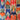 Pure Chanderi Multicolor Ikat-Inspired Abstract Pattern Printed Fabric