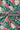 Persean Green Blotchy Floral Pattern Printed Natural Muslin Silk Fabric