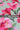 Green and Pink Lilies Pattern Printed Natural Muslin Silk Fabric