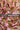Pink and White Periwinkle Pattern Printed Natural Muslin Silk Fabric