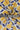 Cream and Yellow Periwinkle Pattern Printed Natural Muslin Silk Fabric