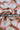 White and Coral Periwinkle Pattern Printed Natural Muslin Silk Fabric