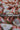 White and Coral Periwinkle Pattern Printed Natural Muslin Silk Fabric
