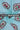 Sky Blue All Over Modern Print Natural Muslin Silk Fabric