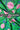 Pink Big Flower Pattern With Green Background Natural Muslin Silk Fabric