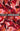 Red Orange Abstract Floral Motif Pattern Printed Natural Muslin Silk Fabric