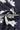 Black and Off White Sketchy Pattern Flower Motif Printed Natural Muslin Silk Fabric
