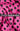 Pink-Black Polka Dot Pattern Printed Natural Muslin Silk Fabric