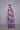 Purple Sapphire Floral Printed Muslin Saree With Co-ord Lace