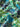 Mint and Blue Floral Printed Crepe Fabric Featuring Intricate Embroidery and Sequin Work