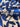 Blue Abstract Leafy Pattern Printed Pure Cotton Fabric